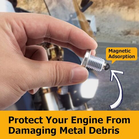 Mofun M12 x 1.5 مسمار مقابس تصريف الزيت المغناطيسي منخفض المستوى متوافق مع Honda CBR500R 2013-2021، XR650L 1993-2021 إلخ in Kuwait