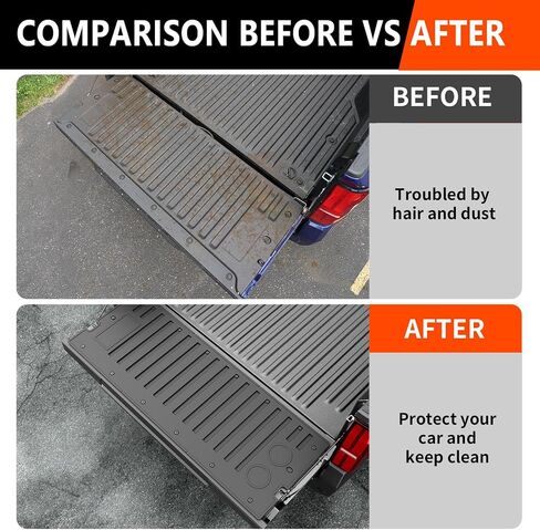 powoq حصيرة الباب الخلفي متوافقة مع 2024 2025 Toyota Tacoma Tailgate Protector TPE Tailgate Liner Truck Liner استبدال لـ 2024 2025 Toyota Tacoma Accessories (حصيرة الباب الخلفي) in Kuwait