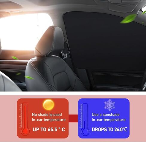 4 PCS Car Front Side Window Sun Shade, 31.50In x 19.68In x 7.87In, 31.50In x 19.68In, Foldable Vehicle Rear Side Window Heat Insulation Accessories, Universal for Most Cars (Silver) in Saudi Arabia