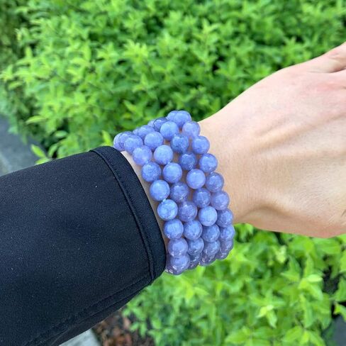 Adabele 1pc Natural Stretch Gemstone Bracelet 8mm (0.31") Bead 7 Inch to 8.5 inch Healing Crystal Energy Quartz Chakra Jewelry Women Men Birthday Gift in Saudi Arabia