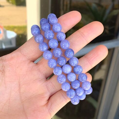 Adabele 1pc Natural Stretch Gemstone Bracelet 8mm (0.31") Bead 7 Inch to 8.5 inch Healing Crystal Energy Quartz Chakra Jewelry Women Men Birthday Gift in Saudi Arabia