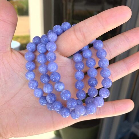 Adabele 1pc Natural Stretch Gemstone Bracelet 8mm (0.31") Bead 7 Inch to 8.5 inch Healing Crystal Energy Quartz Chakra Jewelry Women Men Birthday Gift in Saudi Arabia