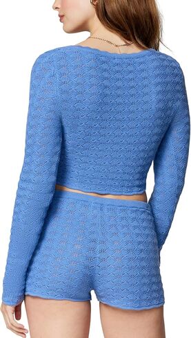 florence by mills womens Le Pointelle Sweater Lace Shortie in Kuwait