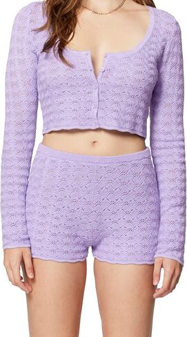 florence by mills womens Le Pointelle Sweater Lace Shortie in Kuwait