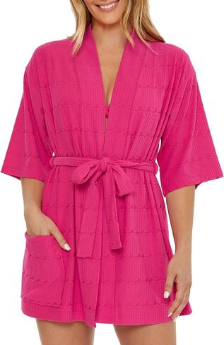Trina Turk Women's Standard Skyfall Terry Cloth Luxury Robe, Soft Bathrobe, Beach Cover Ups in Saudi Arabia