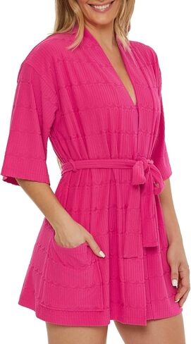 Trina Turk Women's Standard Skyfall Terry Cloth Luxury Robe, Soft Bathrobe, Beach Cover Ups in Saudi Arabia
