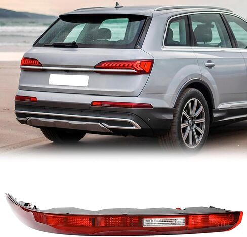 KAKSEY Rear Bumper Reflector Tail Light Fog Lamp Compatible with Audi Q7 2016 2017 2018 2019 2020 2021 2022 Replace 4M0945096A (Right Passgenger Side) in Kuwait
