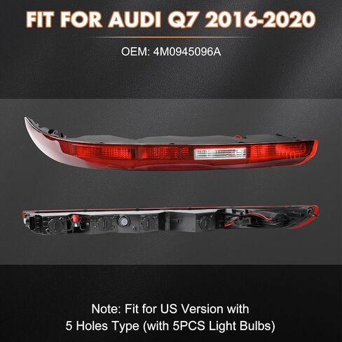 KAKSEY Rear Bumper Reflector Tail Light Fog Lamp Compatible with Audi Q7 2016 2017 2018 2019 2020 2021 2022 Replace 4M0945096A (Right Passgenger Side) in Kuwait