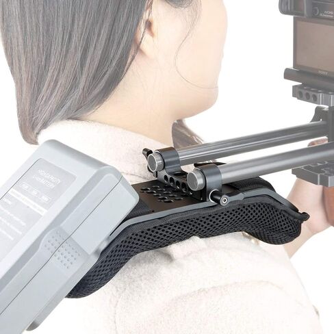 NICEYRIG Shoulder Pad with Rail Raiser /15mm Rods for Shoulder Rig System Video Camera DSLR Camcorders in Kuwait