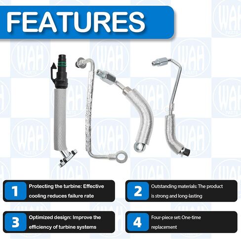 خط تصريف إرجاع الزيت التوربيني ومجموعة أنابيب تغذية الزيت المتوافقة مع 2012-2021 CHEVY SONIC CRUZE LIMITED TRAX1.4L 55567067 55568031 in Kuwait