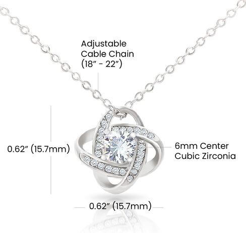 To My Daughter Gifts From Dad, Daughter Birthday Card Jewelry For Women, Father Daughter Pendant Necklace, Love Knot Necklace and Message Card in Saudi Arabia