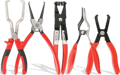 مجموعة كماشة خط الوقود 5 قطع من DASBET، كماشة إزالة الخرطوم، وفرجار فلتر الوقود، ومشبك مشبك أنبوب خرطوم، وزردية مشبك خرطوم مسطح، كماشة فصل 30 درجة، مجموعة كماشة خرطوم مشبك لصيانة السيارات in Kuwait