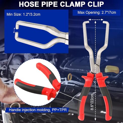مجموعة كماشة خط الوقود 5 قطع من DASBET، كماشة إزالة الخرطوم، وفرجار فلتر الوقود، ومشبك مشبك أنبوب خرطوم، وزردية مشبك خرطوم مسطح، كماشة فصل 30 درجة، مجموعة كماشة خرطوم مشبك لصيانة السيارات in Kuwait