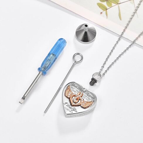 PRAYMOS 925 Sterling Silver Heart Urn Necklace for Ashes Cremation Jewelry for Ashes of Loved Ones Keepsake in Kuwait
