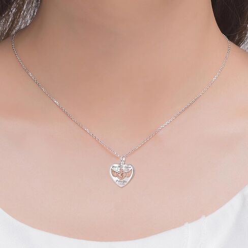 PRAYMOS 925 Sterling Silver Heart Urn Necklace for Ashes Cremation Jewelry for Ashes of Loved Ones Keepsake in Kuwait