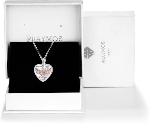 PRAYMOS 925 Sterling Silver Heart Urn Necklace for Ashes Cremation Jewelry for Ashes of Loved Ones Keepsake in Kuwait