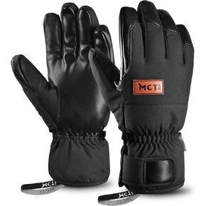 MCTi Ski Gloves Men's Waterproof Insulated Snow Gloves Lightweight Warm for Winter