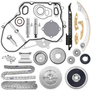 9-4201S Timing Chain Kit with VCT Selenoid Actuator Gear Cover Gasket Compatible with 2009-2017 GM Buick Equinox Malibu Terrain 2.2L 2.4L Ecotec 90537632 24424758
