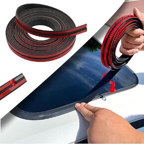 Pincuttee 2Pack Weather Stripping Seal Strip for Doors/Windows,Car Weather Stripping Adhesive,Sunroof Seal for Car/Truck/SUV Front Rear Windshield(20FT,19MM+14MM)