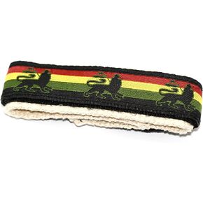 20MM Hemp ONE Piece Slip Thru Watch Band Rasta Style
