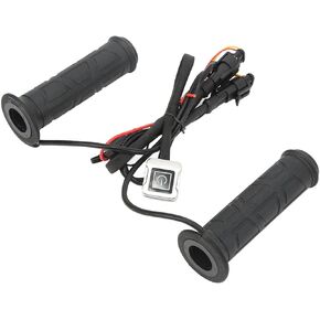 Motorcycle Heated Hand Grips 1Pair 12V Motorcycle Heated Handle Waterproof Electric Heated Handlebar Grips with Temperature Hand Warmers for ATV