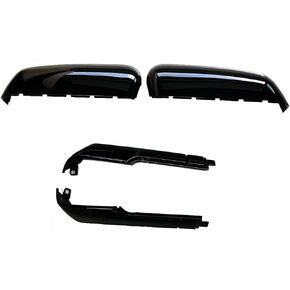 Car Exterior Side Door Rearview Mirror Cover Cap for Chevy Silverado GMC Sierra 2500HD 3500HD 2020-2024 Black
