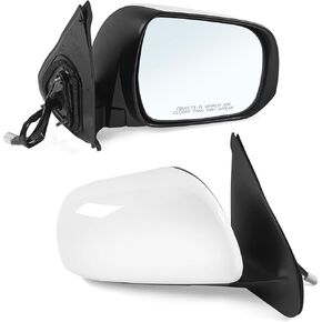 Left Driver Side Mirror Assembly Fits 2005-2015 Toyota Tacoma with Power Glass Manual Folding Match to Black Replace TO1320282(3Pins)