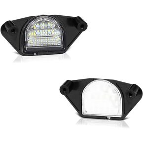 LED License Plate Light for 1984-2013 Chevy Corvette C4 C5 C6, [CANBUS Error-Free] Chevy Corvette 18 SMD Led Rear Tag Lamp, 2 PCS Number Plate Lamp Assembly