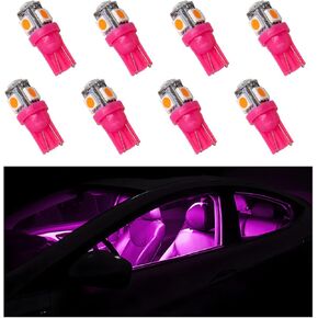8 PCS LED Light Bulb for Car, T10 Wedge 5SMD 5050 Chips LED Replacement Bulb Kit, Automotive T10 LED Lamp Map Door License Plate Dashboard Courtesy Light, Car Accessories (White)