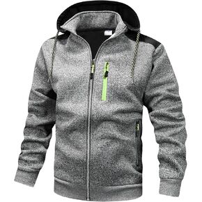 INR Hooded Jacket for Men Lightweight Autumn and Winter Trench Men's Coat Trend Print Baseball Sweatshirt Casual Outdoor Coat