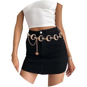 Eyraevor Sun Moon Chain Belt Metal Waist Chain Belt Gold Silver Chain Belt for Women Belly Chain Belt Bohemia Body Jewelry