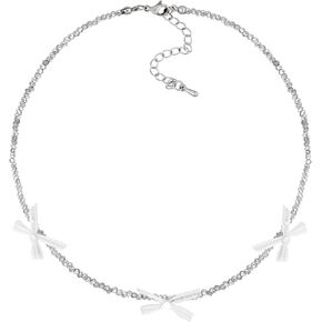 القوس كوكيت التنس قلادة قلادة المجوهرات للنساء، القلائد القوس بسيطة الجمالية، هدايا رومانسية للنساء الاشياء العصرية للفتيات في سن المراهقة في العشرينات من عمرها in Kuwait