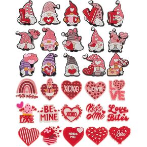 Valentine Shoe Charms Fit for Croc Clog Sandals Accessories Decoration Love Shoe Charms for Couple Women Teens Party Favor