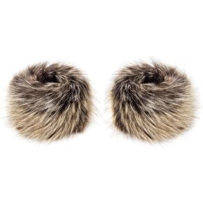 Futrzane Classic Cuffs - Faux Fur Cuffs for Wrists - Womens Coats Furry Warmers