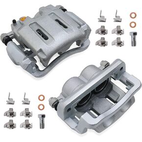 Front Disc Brake Calipers Assembly Compatible with Ford F-250/F-350 Super Duty 2005 2006 2007 2008 2009 2010 2011 2012 Driver and Passenger side with Bracket 18B5022 18B5023