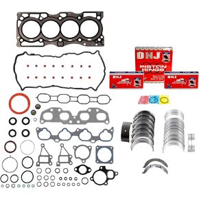 DNJ RRK657 Engine Re-Ring Kit for 2007-2013 / Nissan/Sentra / 2.5L / DOHC / L4 / Cu.152 / QR25DE