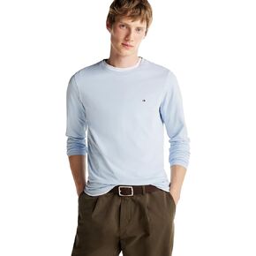 Tommy Hilfiger Men's Long Sleeve Cotton Stretch Basic Slim Fit T-shirts