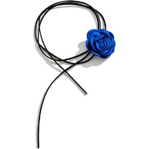FUTIMELY Flower Choker Necklace Long Wrap Velvet Necklace Large Flower Collar Tie Necklace Big Flower Collar Choker Necklace Bride Wedding Party Vintage Necklaces