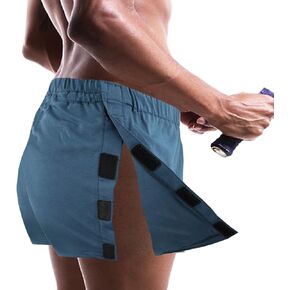 PENINSULA LOVE Post Surgery Tear Away Shorts Men Adaptive Cotton Briefs for Hip Knee Surgery Recovery and Stroke Paralysis