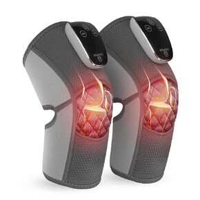 COMFIER Cordless Knee Massager with Heat, Vibration Knee Brace Wrap for Arthritis, 3-in-1 Heating Pad for Knee Shoulder Elbow, Knee Warmer, Gifts for Father Dad Men,FSA or HSA Eligible