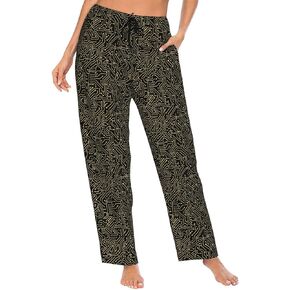Women Comfy Pajama Pants Stretch Sleepwear Lounge Pants With Pockets & Drawstring