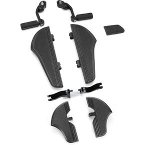 Defiance Floorboards kits Highway Footrests for Harley street electra Road glide FLTR FLHX Rider Passenger footboards with brake pedal covers (Edge Cut)