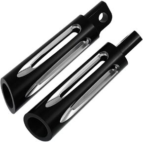 Control Pegs Motorcycle Footpegs CNC Cut Passenger Footrest Fit For Harley Sportster v rod Softail Road King Street Heritage Electra Glide (Color:Black) in Kuwait