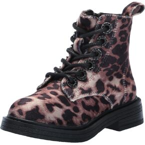 Steve Madden Girls Shoes Girls Nolita Combat Boot, Leopard, 12 Little Kid