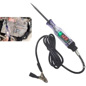 Pack-1 Car 7.48" LED Digital Display Multi-Function Sensor, 3V-70V Circuit Test Tool, Wire Fuse Socket Voltage Continuity Test Pen, Universal for Most Cars (Black)