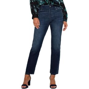 Liverpool Women's Gia Glider Pull on Slim Mid Rise Stretch Denim in Warner Lake