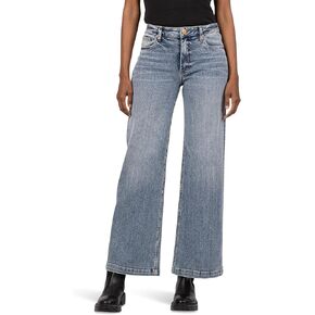 KUT from the Kloth Women's Jean High-Rise Wide Leg Clean Hem in Enforce