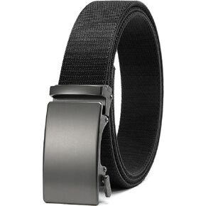 CHAOREN Ratchet Elastic Belt for Men - Stretchable Golf Nylon Web Adjustable Belt 1 3/8" - for Casual Wear