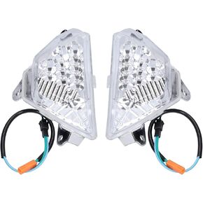 2pcs Turn Signal Indicator, 12V Front Left Right Turn Signal Lights Lamps Led Indicator for Kawasaki Ninja 250/300/400/650/1000, for Kawasaki ZX-6R 2013-2021
