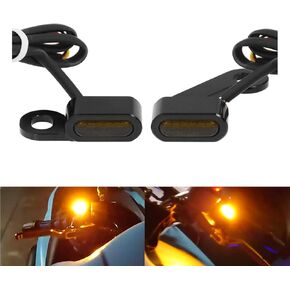 Motorcycle LED Turn Signal Light Running Light Front Indicators Blinker Lights Mini Fit for Harley Sportster Iron 883 XL1200 Forty Eight 48 2004-2023 Smoke Lens